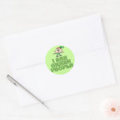 Ik zie Groene Mensen Ronde Sticker (Envelop)