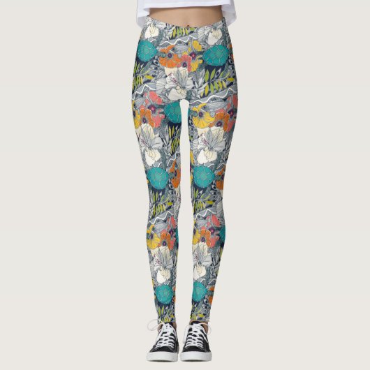 Ik zie Hawaii donkere lapis leggings (Voorkant)
