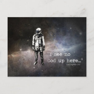 Ik zie hier geen god. briefkaart