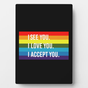 Ik Zie Ik Hou Van Jou Ik Accepteer Jou Gay Pride L Fotoplaat