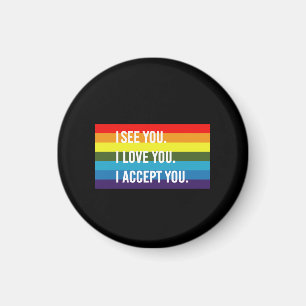 Ik Zie Ik Hou Van Jou Ik Accepteer Jou Gay Pride L Magneet