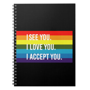 Ik Zie Ik Hou Van Jou Ik Accepteer Jou Gay Pride L Notitieboek
