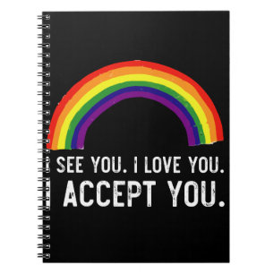 Ik Zie Ik Hou Van Jou Ik Accepteer Jou Gay Pride L Notitieboek