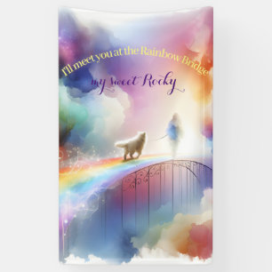 Ik zie je bij de Rainbow Bridge Spandoek
