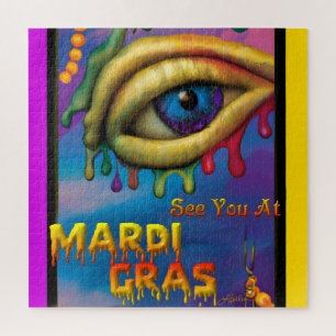 Ik zie je bij Mardi Gras Eye Legpuzzel