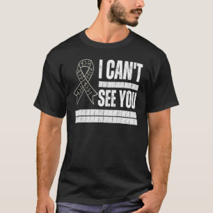 Ik zie je geen braille Blind Awareness Support Di T-shirt