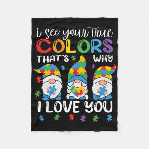 Ik Zie Je Ware Kleuren Gnomes Autisme Bewustzijn S Fleece Deken