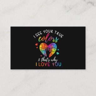 Ik zie je ware kleuren, Puzzle World Autisme Visitekaartje