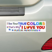 Ik zie jullie WARE KLEUREN Bumpersticker (Op auto)