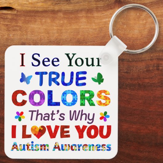 Ik zie jullie WARE KLEUREN Sleutelhanger (Achterkant)