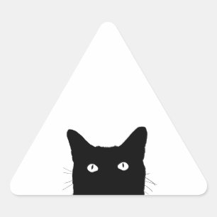 Ik zie Kat klikken om Uw Kleurrijk Decor te Driehoek Sticker