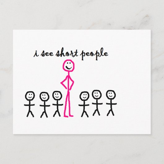 Ik zie Korte Mensen Briefkaart (Voorkant)