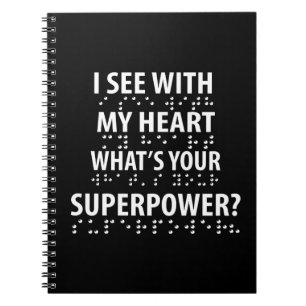 Ik zie met mijn hart - blindheid braille notitieboek
