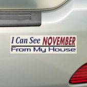 Ik zie november van mijn Huis Bumpersticker (Op auto)
