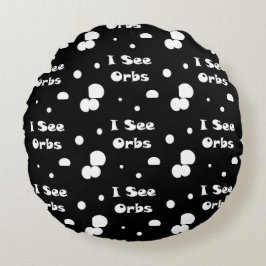 Ik zie Orbs-round kussen