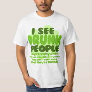 Ik zie overal Drink mensen T-shirt