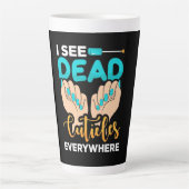 Ik zie overal kubussen latte mok (Voorkant)