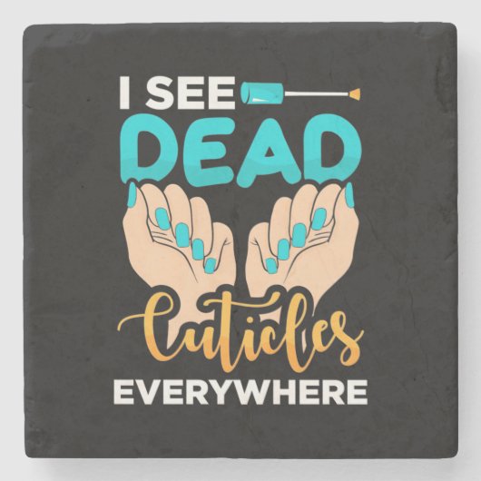 Ik zie overal kubussen stenen onderzetter (Voorkant)