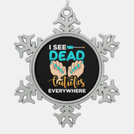 Ik zie overal kubussen tin sneeuwvlok ornament