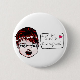 Ik zie Rusland... Knoop! Ronde Button 5,7 Cm