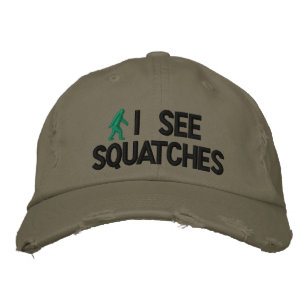 Ik zie squatches geborduurde pet