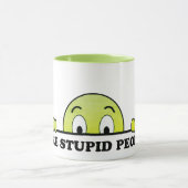 Ik zie stomme mensen grappig | Groen Mok (Midden)