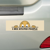 Ik zie stoute mensen bumpersticker (Op auto)