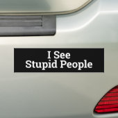 Ik zie stoute mensen Bumpersticker (Op auto)