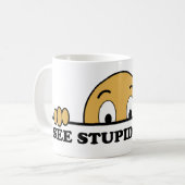 Ik zie stoute mensen koffiemok (Voorkant links)