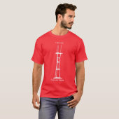 Ik zie Sutro van mijn huis, helemaal wit op rood T-shirt (Voorkant volledig)