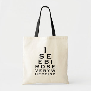 Ik zie vogelschilderij tote bag