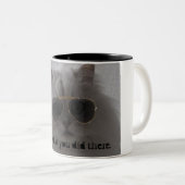 Ik zie wat je daar hebt gedaan. tweekleurige koffiemok (Voorkant rechts)