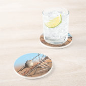 Ik zing omdat ik blij ben Sparrow Zandsteen Onderzetter (Zijkant)