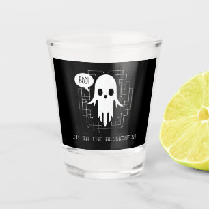 Ik zit in de Blockchain Funny Crypto Halloween Shot Glas