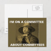 Ik zit in een commissie over commissies - Quaker m Briefkaart (Voorkant / Achterkant)