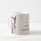 Ik zit in een Stable Relatie Fun Pun Large Koffiemok (Voorkant links)