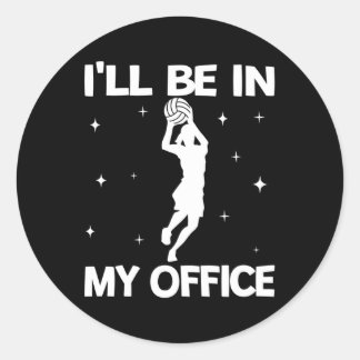 Ik zit in mijn Kantoor Team Ball Sport Netball Ronde Sticker