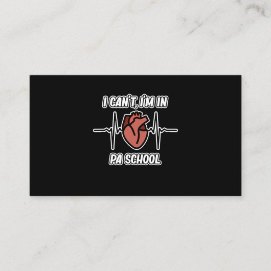 Ik zit in PA School Physician Medical Graph Informatiekaartje (Voorkant)