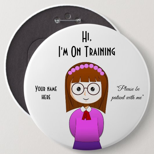 Ik zit op training 6-inch Button (Voorkant /achterkant)