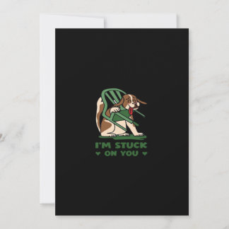 Ik Zit Vast Aan Jou Grappig Valentijnsdag Ontwerp Feestdagenkaart
