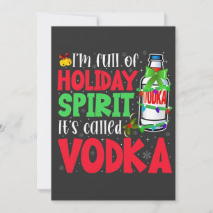 Ik zit vol kerstgeest, het heet Vodka Kerstmis Kaart