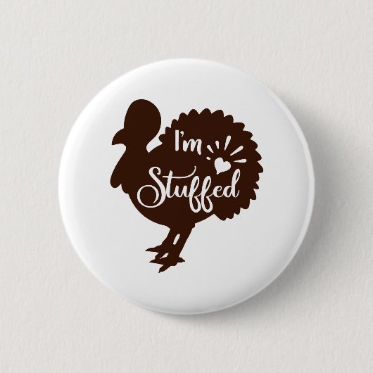 Ik zit vol met lol Thanksgiving Ronde Button 5,7 Cm (Voorkant)