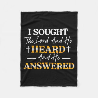 Ik zocht de Heer en Hij hoorde en Hij antwoordde Fleece Deken