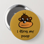 Ik zoek mijn poep ronde button 4,0 cm (Voorkant /achterkant)