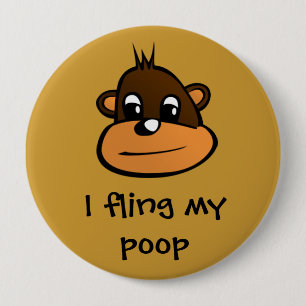 Ik zoek mijn poep ronde button 4,0 cm