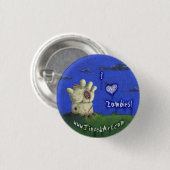 Ik Zombies. knoop Ronde Button 3,2 Cm (Voorkant /achterkant)
