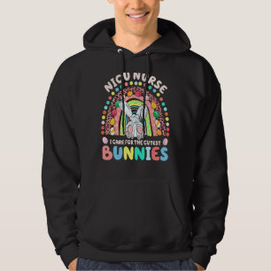 Ik zorg voor de kantoneelbunnies Nicu Nurse regenb Hoodie
