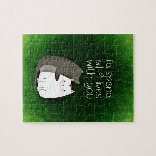 Ik zou alle negen leven met u twee katten legpuzzel (Horizontaal)