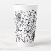 IK ZOU ALS DEZE Chow Latte mok OPNEMEN (Voorkant)