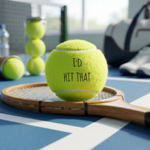 Ik zou daarop slaan Humor Grappig Cadeau Tennis Li Tennisballen
